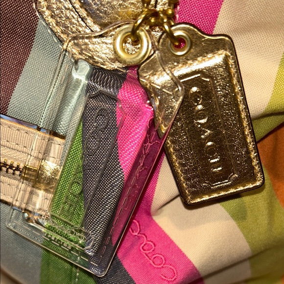 Coach Poppy Legacy Heritage Striped Tote - Picture 6 of 17